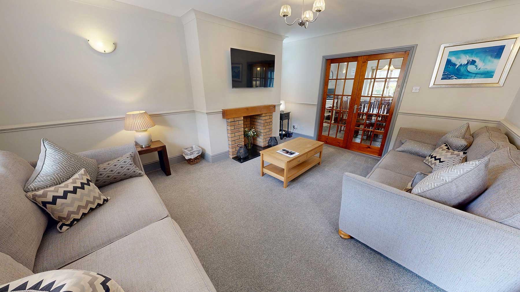 Ty Ffynnon at Graiglwyd Springs Holiday Cottages lounge